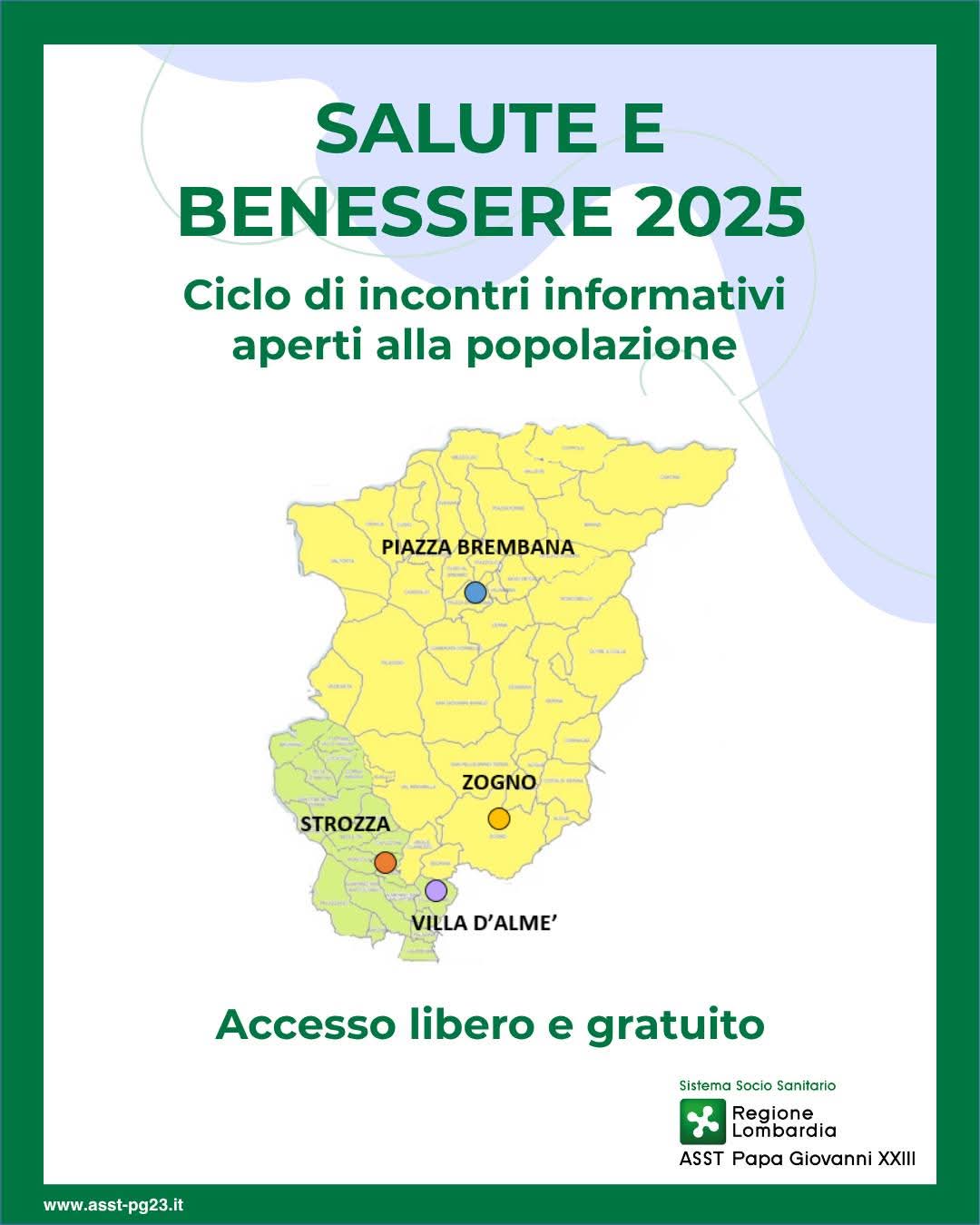 Immagine SALUTE E BENESSERE 2025 - Ciclo di incontri formativi aperti alla popolazione